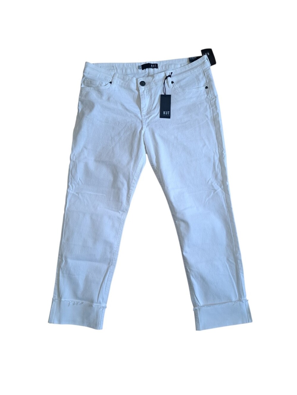 Kut From The Kloth Catherine Boyfriend Jeans White Size 14